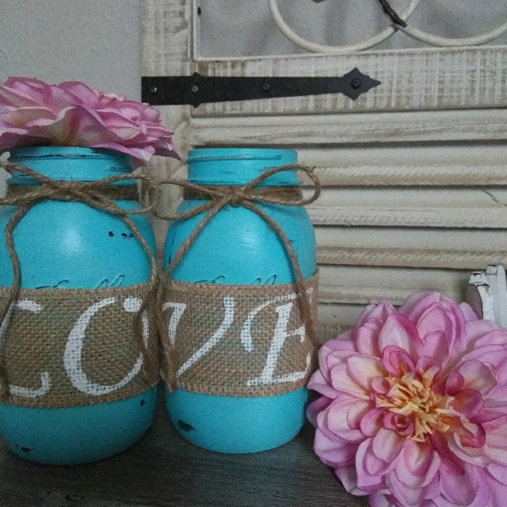 Shabby Chic Mason Jars
